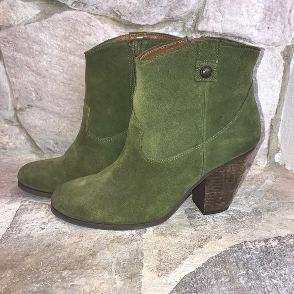 Vince Camuto Shoes - Vince Camuto “Hammerton” Army Green Heeled Booties